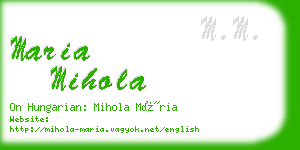 maria mihola business card